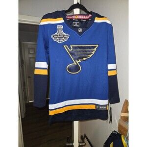 Fanatics St. Louis Blues Breakaway Home Jersey*2019 Stanley Cup Patch*NWT*Sz XS